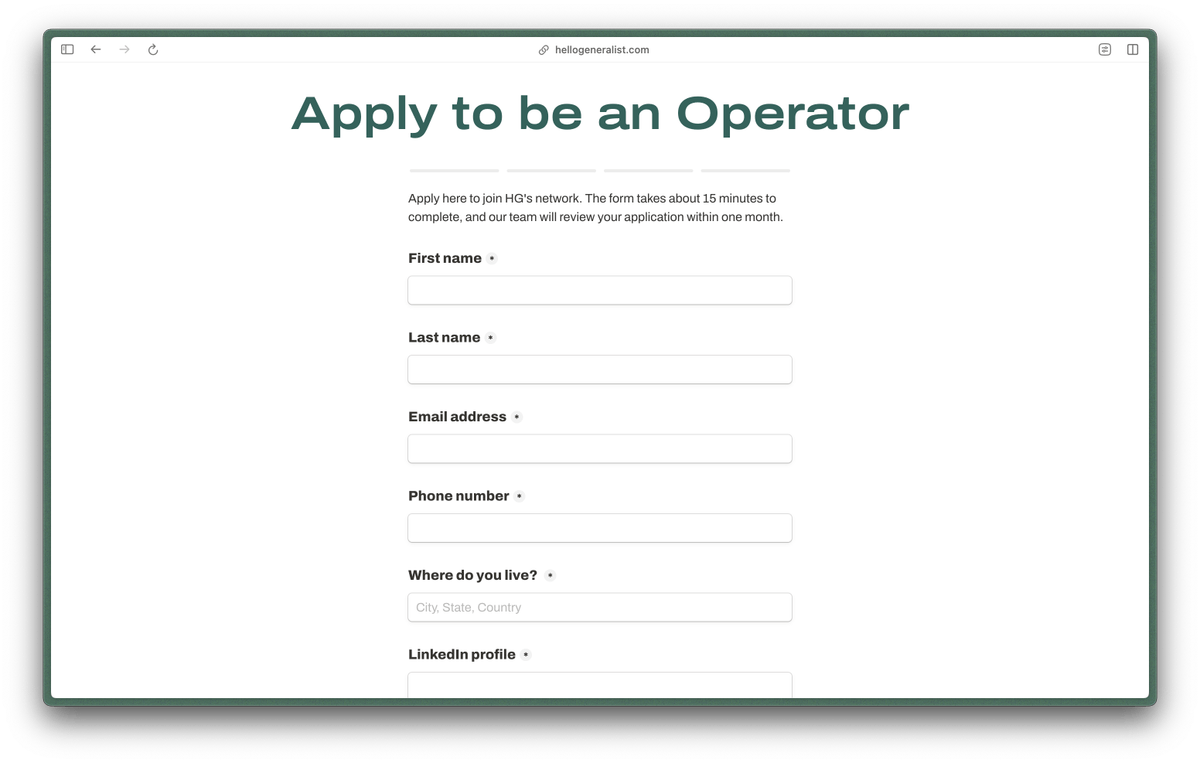 Operator application